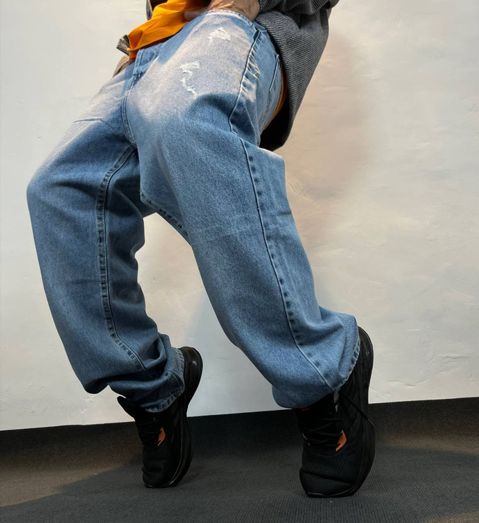 خرید شلوار زاپ دار مردانه با قواره سنگین